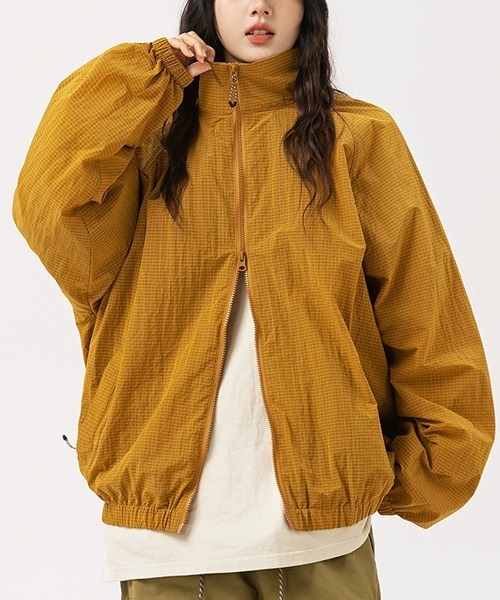 R. ナイロンジャケット : Loose Sunshade Stand Jacket メンズ