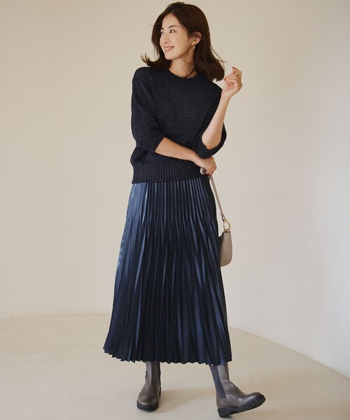 【シマトネリコ】23区　ルレックスバルキー ラメニット 洗える】ルレックスバルキー ラメニット / 23区 | ファッション
