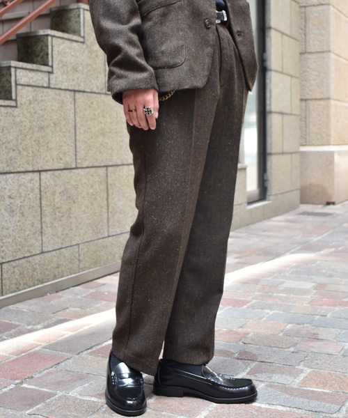 Noen（ノエン） スラックス シンチバックツイードスラックス