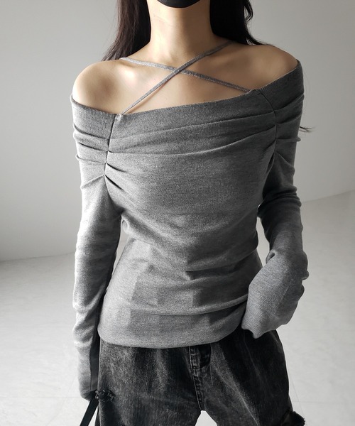 me+em select（ミームセレクト） ニット セーター 「 3WAY 」クロス