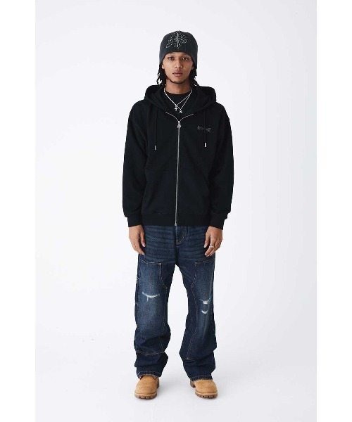 SUPPLIER / Chrome Cross Zip Hoodie/ジップパーカー/XL/コットン/BLK SUPPLIER パーカー フーディー｜Chrome Cross Zip Hoodie｜SUPPLIER