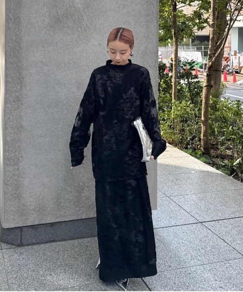 スカート AMERI UND MOYA SPANGLE SKIRT Ameri（アメリ） ロング スカート UND MOYA SPANGLE SKIRT : ZOZOTOWN