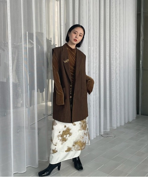 Ameri（アメリ） ロング スカート UND MOYA SPANGLE SKIRT : ZOZOTOWN