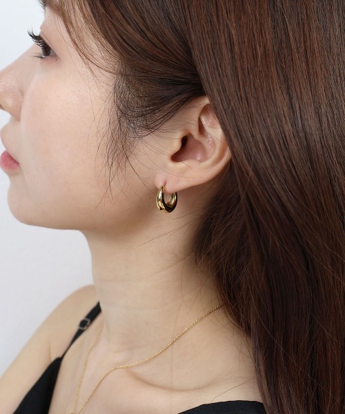 CEMO NEMO ピアス 「金属アレルギー対応」 ドロップフープピアス
