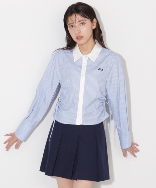 完売品 ジルバイジルスチュアート ウエストドローストリングシャツ 美品 2025 セール】◇ストレッチチュールレーストップス（Tシャツ