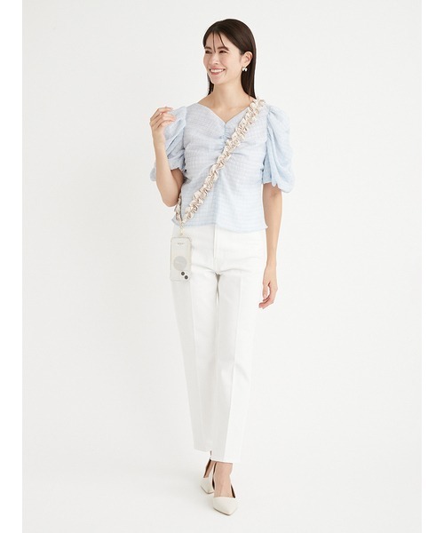 シャーリングチェックブラウス CELFORD CELFORD｜シャーリングチェックブラウス | Rakuten Fashion(楽天