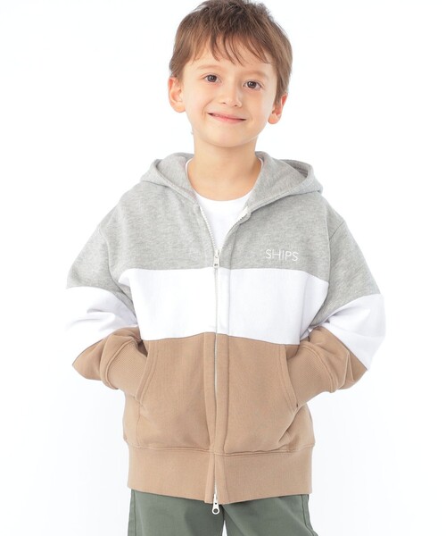 パーカー SHIPS KIDS:100〜130cm / ロゴ フード ジップ パーカ キッズ 子供服 男の子 女の子の画像