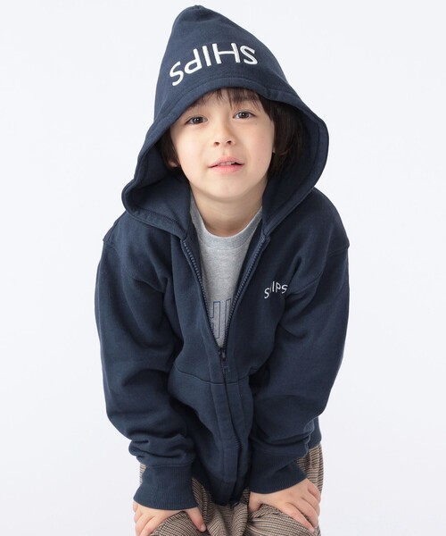 パーカー SHIPS KIDS:100〜130cm / ロゴ フード ジップ パーカ キッズ 子供服 男の子 女の子の画像