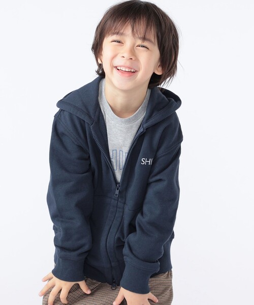 パーカー SHIPS KIDS:100〜130cm / ロゴ フード ジップ パーカ キッズ 子供服 男の子 女の子の画像