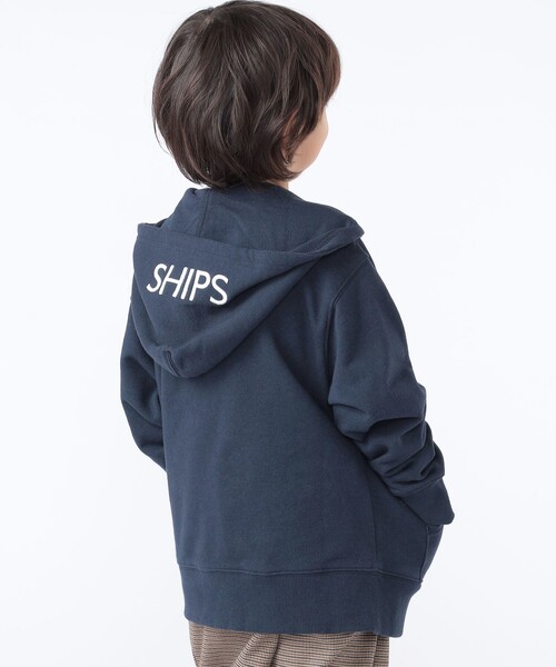 パーカー SHIPS KIDS:100〜130cm / ロゴ フード ジップ パーカ キッズ 子供服 男の子 女の子の画像
