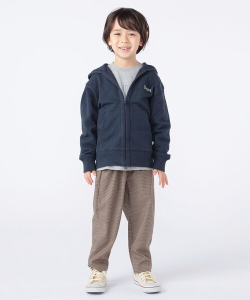 パーカー SHIPS KIDS:100〜130cm / ロゴ フード ジップ パーカ キッズ 子供服 男の子 女の子の画像