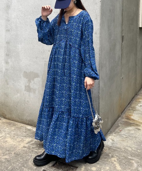 Breeze Cool ティアード ワンピース size SHORTあり］Breeze Cool ティアード ワンピース｜グリーン
