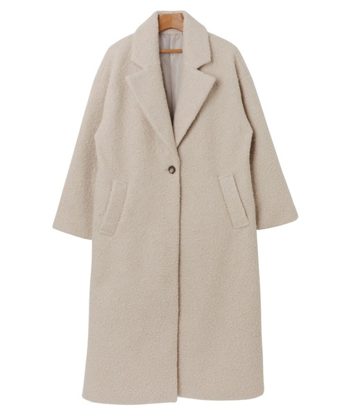 「andme」 チェスターコート L モカ レディース_画像5