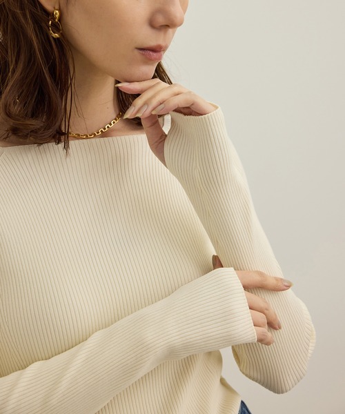 ROPE' / ロペ 【洗える】ワイドリブスクエアネックニット 楽天市場】【SALE／50%OFF】【洗える】ワイドリブスクエアネック