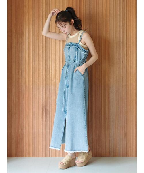 so4u（ソウフォーユー） ワンピース デニムキャミワンピース