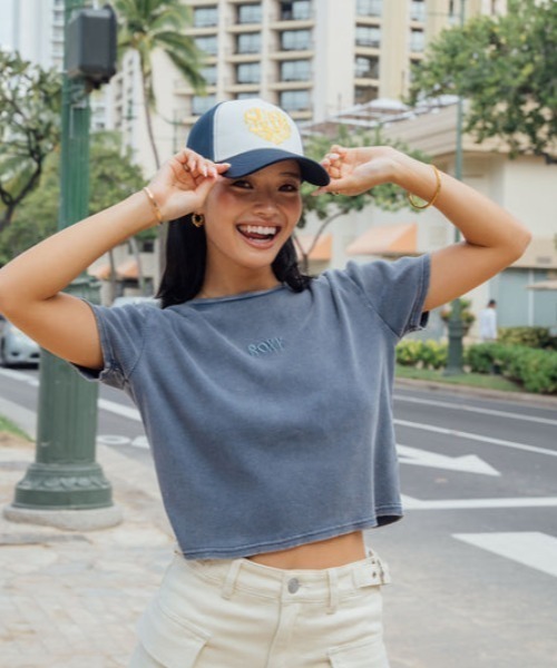 tシャツ 「ミニTシャツ」ROXY x NANAHA ちびTシャツ RST252604T レディース Roxy ROXY×NANAHA S/S TEE ウィメンズ 半袖Tシャツ チビt 丈短め