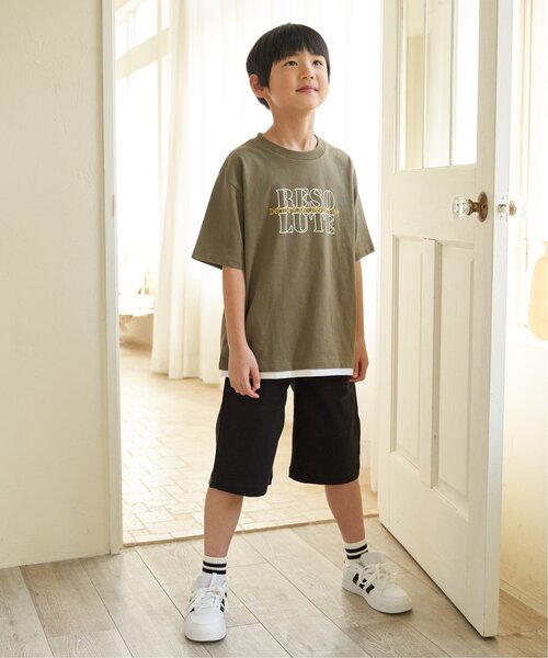 ikka（イッカ） パンツ 「親子コーデ」6.5分丈ストレッチイージー