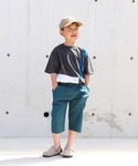 パンツ 「親子コーデ」6.5分丈ストレッチイー...の詳細画像1