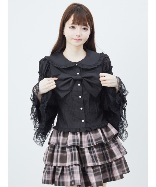 Ank Rouge（アンクルージュ） ブラウス シャツ BIGリボン姫袖ブラウス