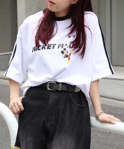 Disney ユニフォーム ホワイト Disney（ディズニー） tシャツ 25SS Disney ユニフォームライク