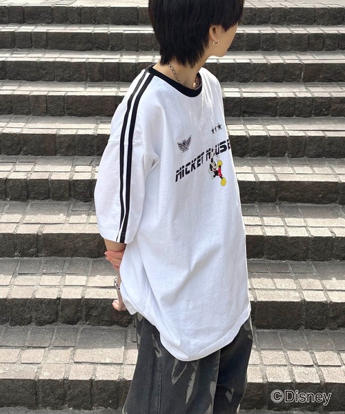 Disney ユニフォーム ホワイト Disney（ディズニー） tシャツ 25SS Disney ユニフォームライク