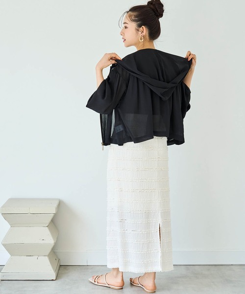 INGEBORG レース白長袖パーカー　未使用品 美品】INGEBORG 長袖カーディガン シルク レース 11 アイボリー