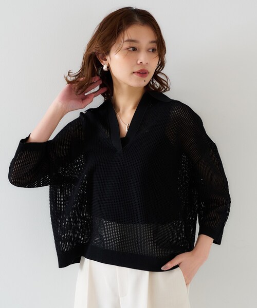 ちい様向け確認用【M(2)】UNTITLED アンタイトル レディース ニット UNTITLED（アンタイトル） ニット セーター 「七分袖/春夏素材