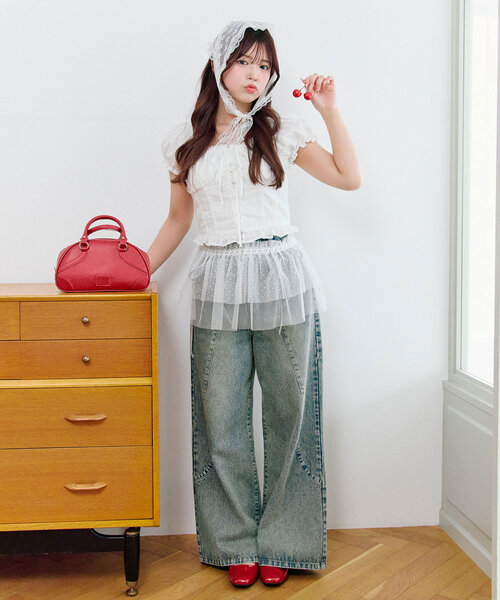 OLIVE des ブラウス シャツ ダブルリボンブラウス レディース