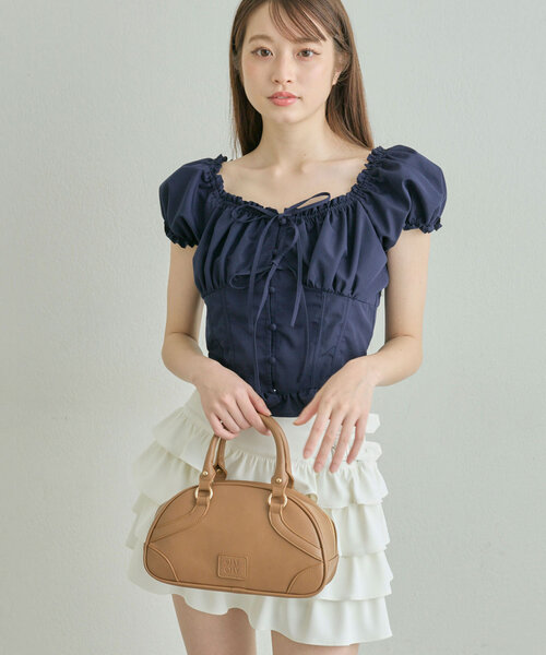 ブラウス シャツ ダブルリボンデコルテブラウス レディース OLIVE des ブラウス シャツ ダブルリボンブラウス レディース