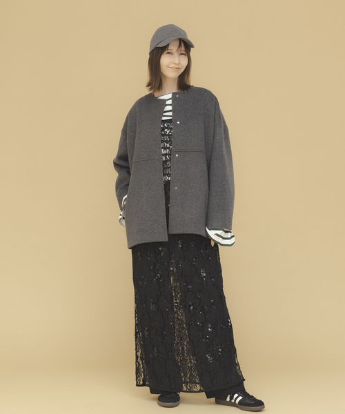 JOURNAL STANDARD【グレージャケット】 JOURNAL STANDARD（ジャーナルスタンダード） ノーカラージャケット 38