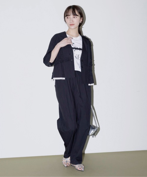 Eimee Law パンツ ツータック リラックスパンツ レディース