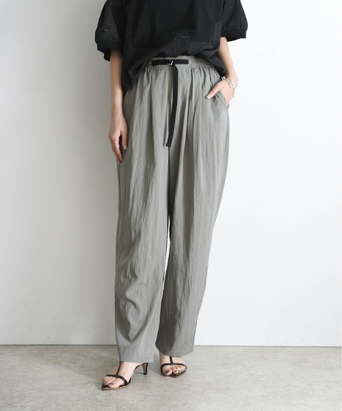 Eimee Law パンツ ツータック リラックスパンツ レディース
