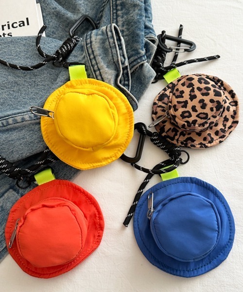 Pochi Pouch ポーチ Pouch/カラビナ付き ハット型 ミニ ジップ