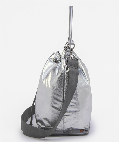 すぐ届く【LESPORTSAC】MED DRAWSTRING BAG ショルダーバッグ MED DRAWSTRING BAGシャドウブラック（クロスボディ/ショルダー