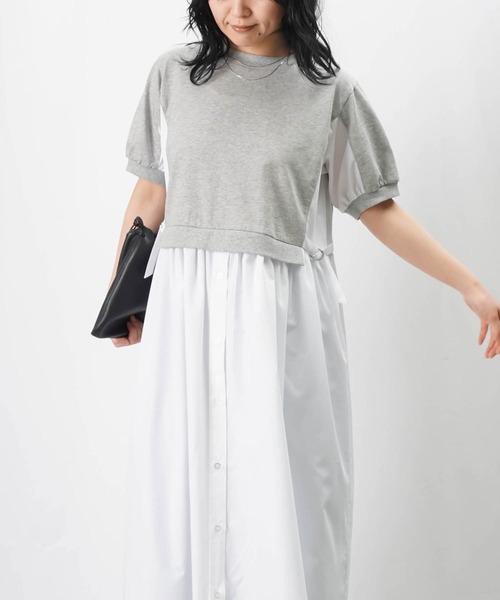 tシャツ LC/LLL レースドッキングカットソー レディース TIGORA ティゴラ レディース 半袖 Tシャツ フィットネス 背中
