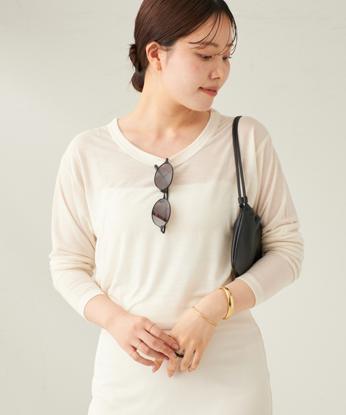 Plage【R'IAM】カフスロンT plage tシャツ R'IAM ルーズロンT レディース : ZOZOTOWN Yahoo