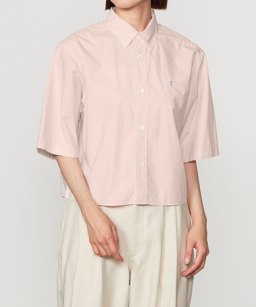 ブラウス シャツ Gymphlex | ショート ボタンダウン半袖シャツ SOLID WOMEN レディース