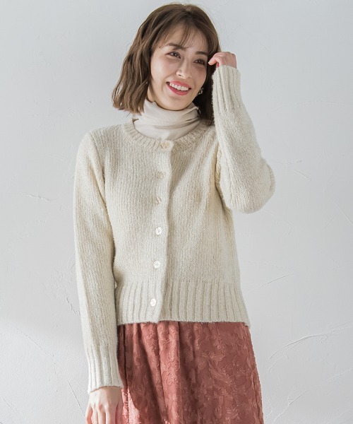 「ketty」 ニットカーディガン M ベージュ レディース_画像6