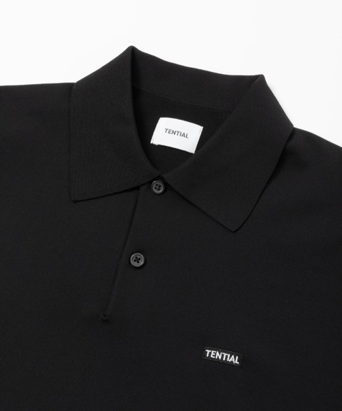 【新品】TENTIAL ミガル ポロシャツ ライトニット ブラック Lサイズ TENTIAL ポロシャツ MIGARU Light Knit Short Sleeve Polo Shirt