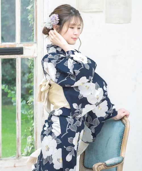 【再お値下げ】SOUBIEN　浴衣　セパレート　3点セット SOUBIEN 浴衣 2wayセパレート浴衣3点セット （上着＋ワンピース
