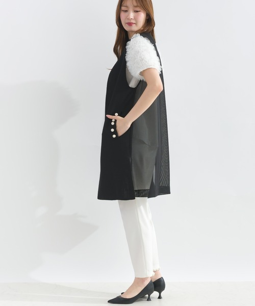 PICCIN PEARL ♡ ポケットパールジレ　ロングベスト　ロングジレ PICCIN - PICCIN PEARL ♡ ポケットパールジレ ロングベスト