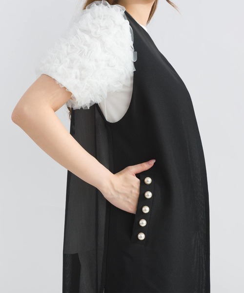 PICCIN PEARL ♡ ポケットパールジレ　ロングベスト　ロングジレ PICCIN - PICCIN PEARL ♡ ポケットパールジレ ロングベスト