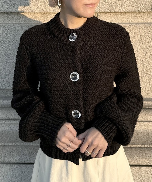 JENNE」 ニットカーディガン SMALL ホワイト レディース : ZOZOTOWN