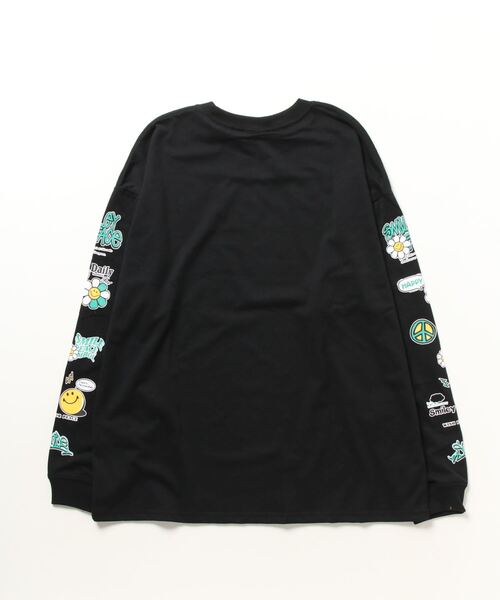 「SMILEY FACE」 長袖Tシャツ M ネイビー メンズ