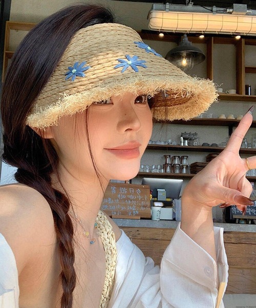 MAISON SPECIAL 麦わら帽子 New Era×Maison Special] New Eera合作奖徽标崩溃帽