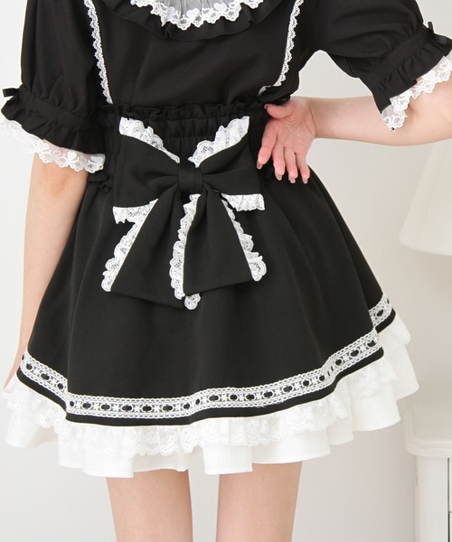 DearMyLove スカート 夏 カシュクールフリルはしごレーススカート