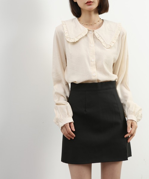 「MAISON DE THERESE」 長(zhǎng)袖ブラウス LARGE ブラック レディース
