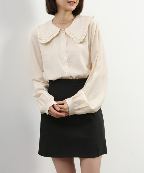 「MAISON DE THERESE」 長(zhǎng)袖ブラウス LARGE ブラック レディース