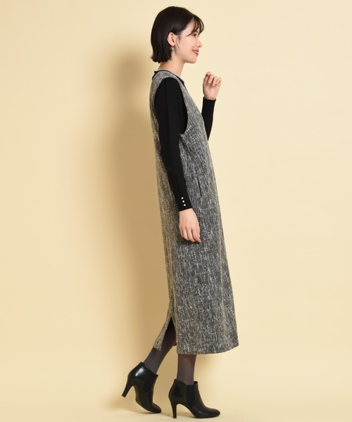 「INTERPLANET」 サロペットスカート FREE グレイッシュベージュ レディース_画像3