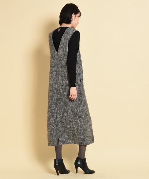 「INTERPLANET」 サロペットスカート FREE グレイッシュベージュ レディース_画像4